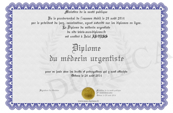 diplome universitaire urgentiste